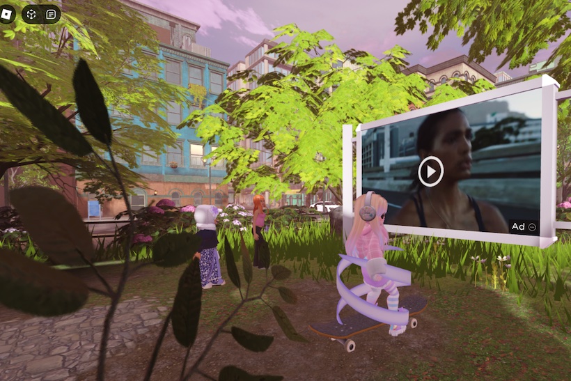 CGI avatars watching videos in Roblox