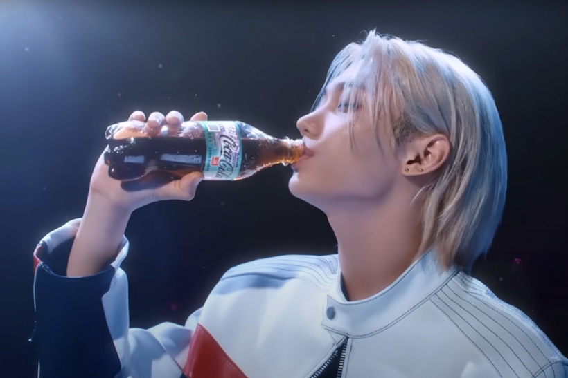 CGI render of person drinking Coca-Cola