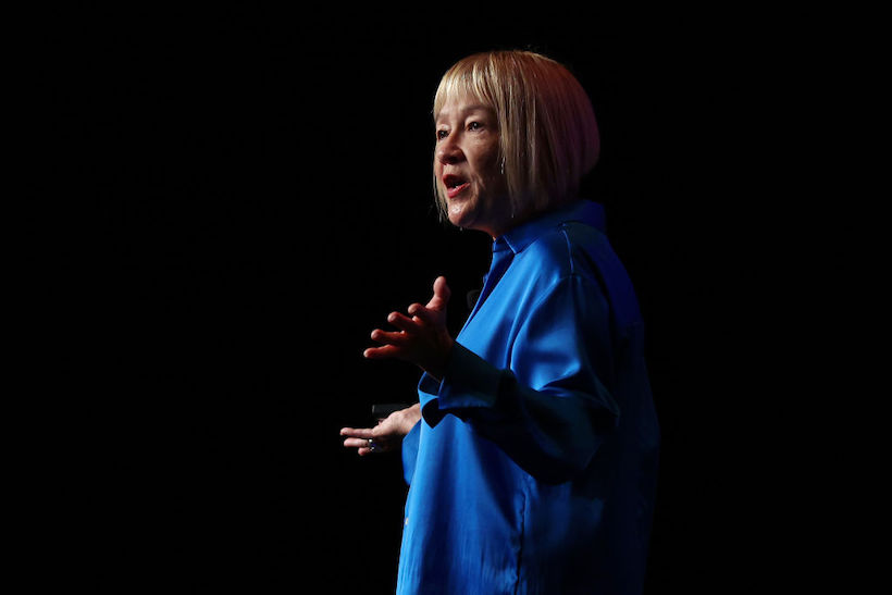 Cindy Gallop speaks during the How To Reinvent Aspirational Culture And Make a Huge Amount Of Money featured session at SXSW Sydney