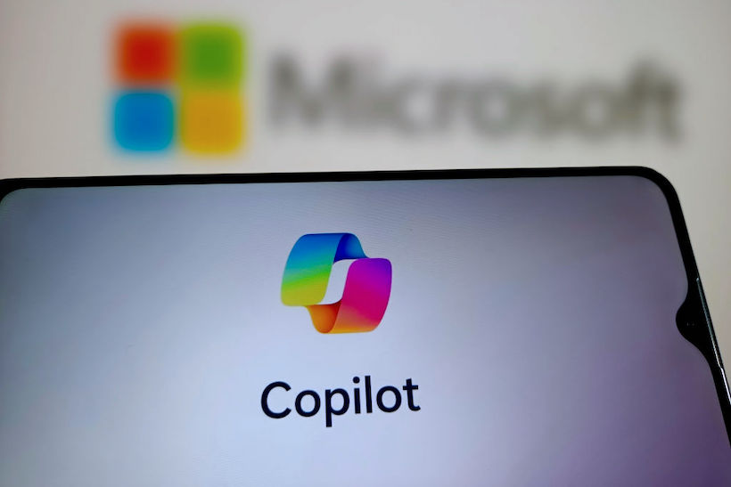Smart phone displaying Microsoft Copilot logo