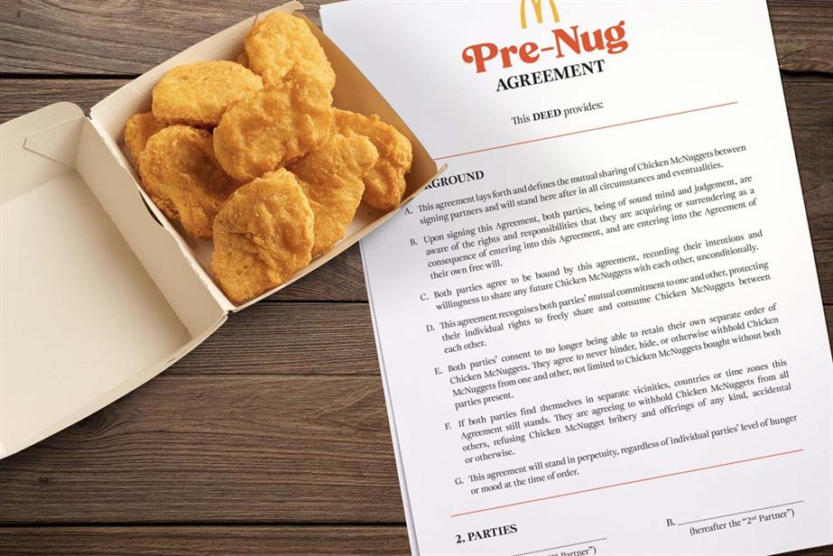 McDonald's pre-nug agreement ad