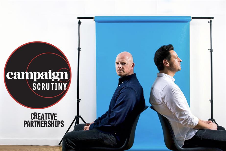 Image of two creatives with Campaign Scrutiny logo